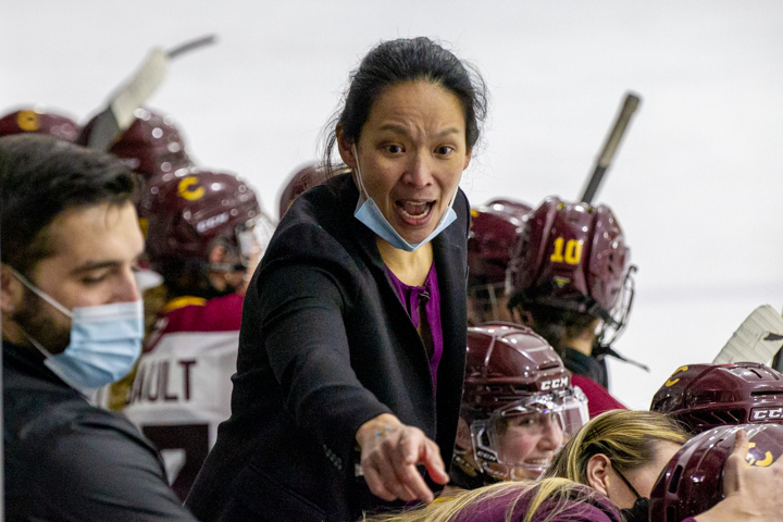 Concordia Stingers women's hockey coach Julie Chu